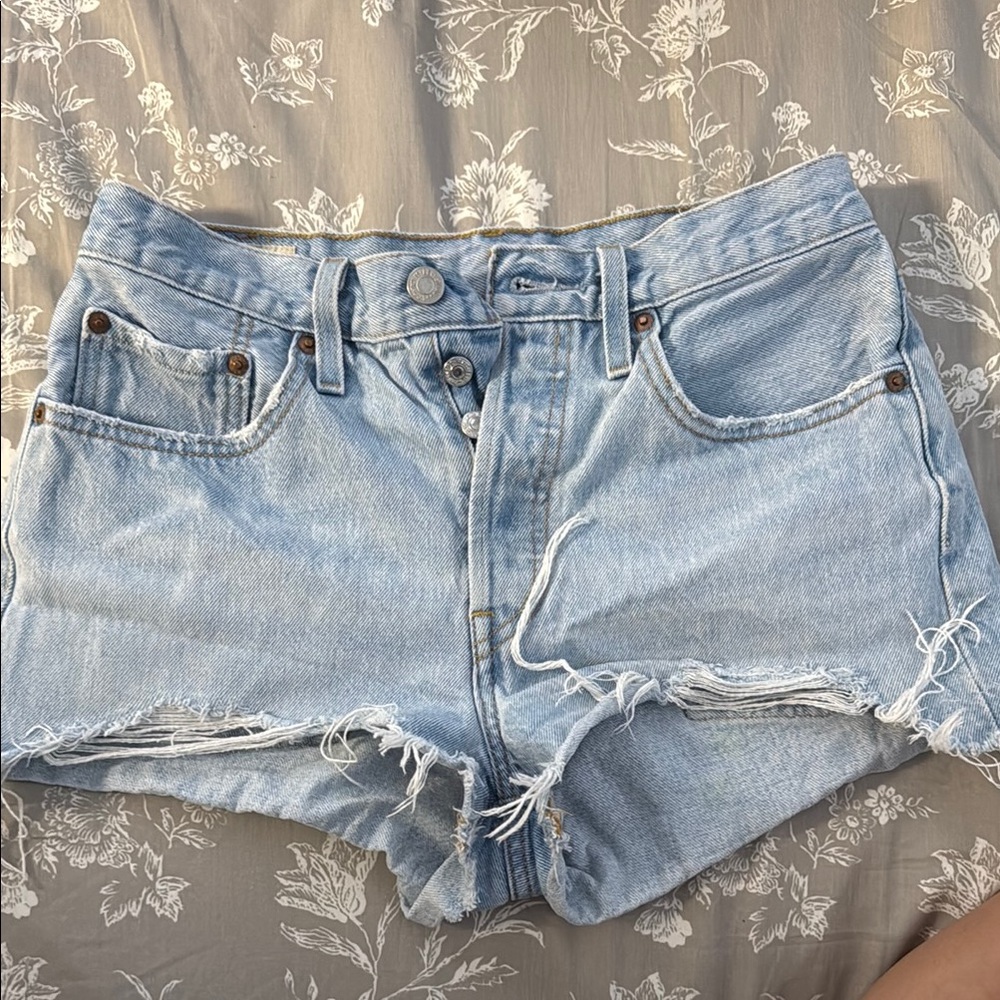 Light Blue Denim Women's Shorts